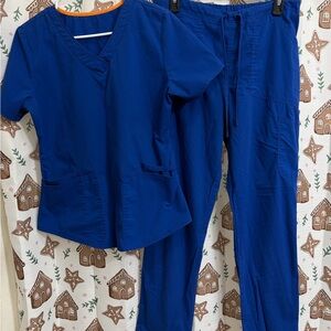 Women's Blue Scrub Set